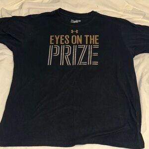 Under Armour Black Tee with Gold and Silver Graphic